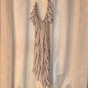 Striped white romper